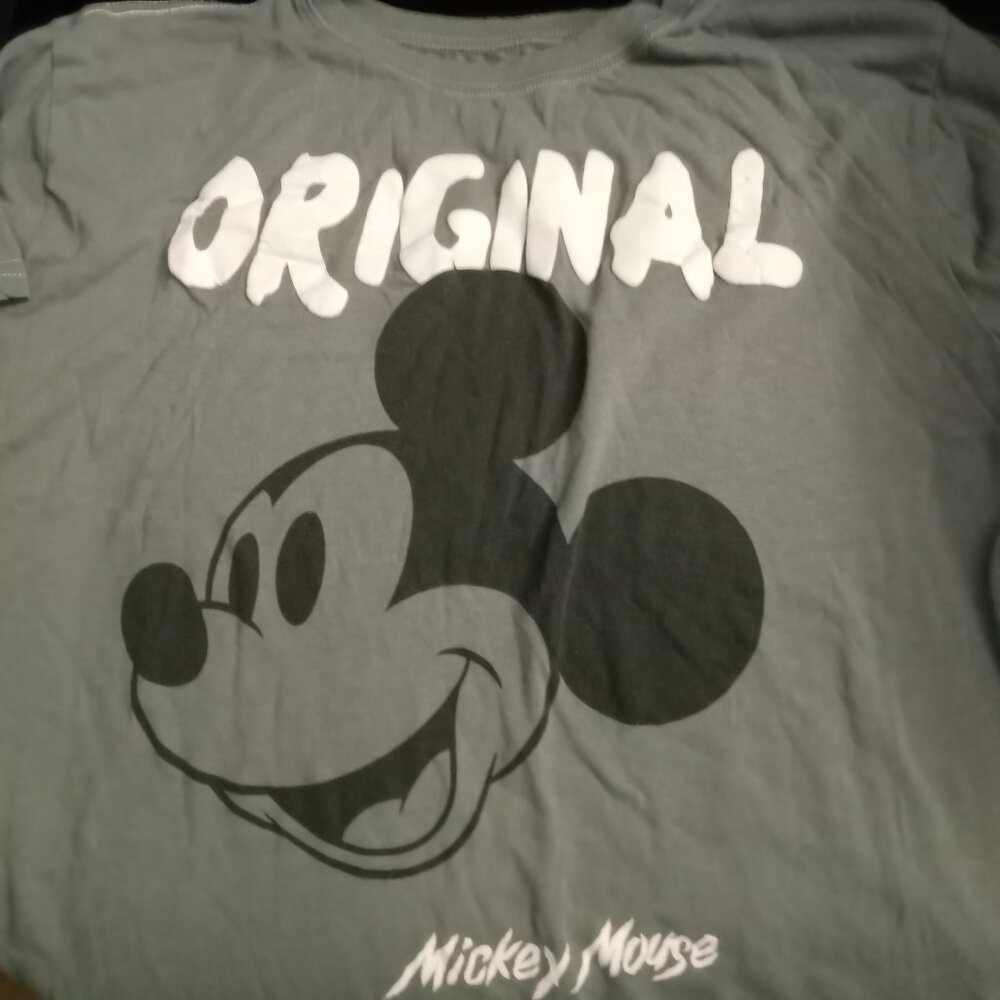 Original Mickey Mouse JR XL (15-17) Disney T-Shirt Gray Short Sleeve Crew